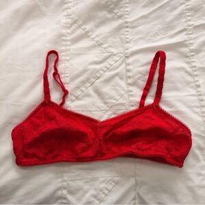 PINK Victoria's Secret Red Lace Bralette